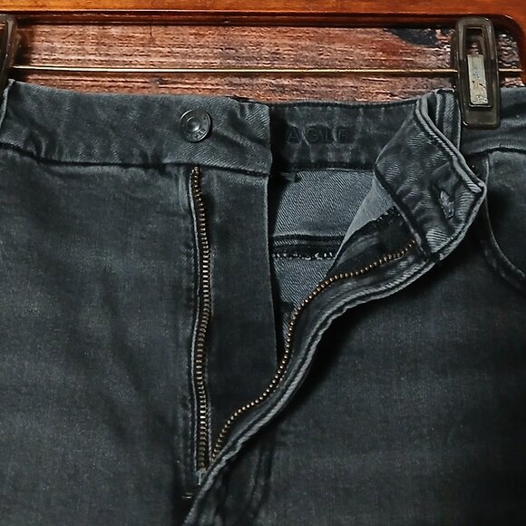 American Eagle Jeans Plus Size 20 Curvy Mom High Rise Ankle Gray Denim Stretch - Picture 6 of 10